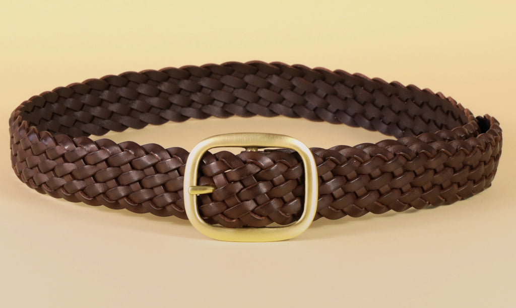 Braided Wide Oval Belt - 1 1/2